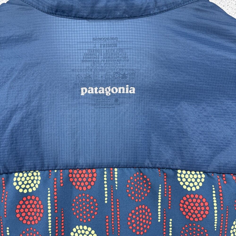 Patagonia Women’s L W’s Nine Trails Jacket Lightweight Running Hiking 25025 Blue - Picture 5 of 7